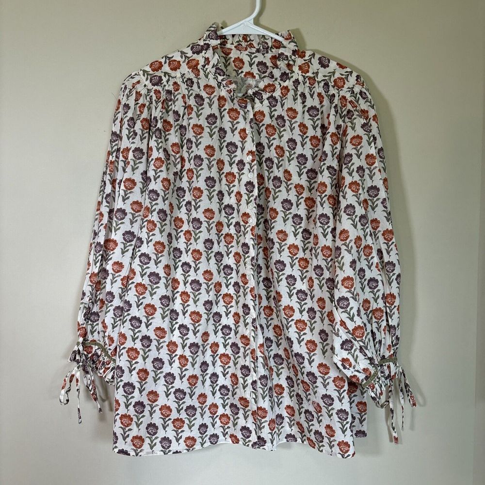 Sundance Ashton Floral Drape Top Size Medium Velvet Prairie Cottage